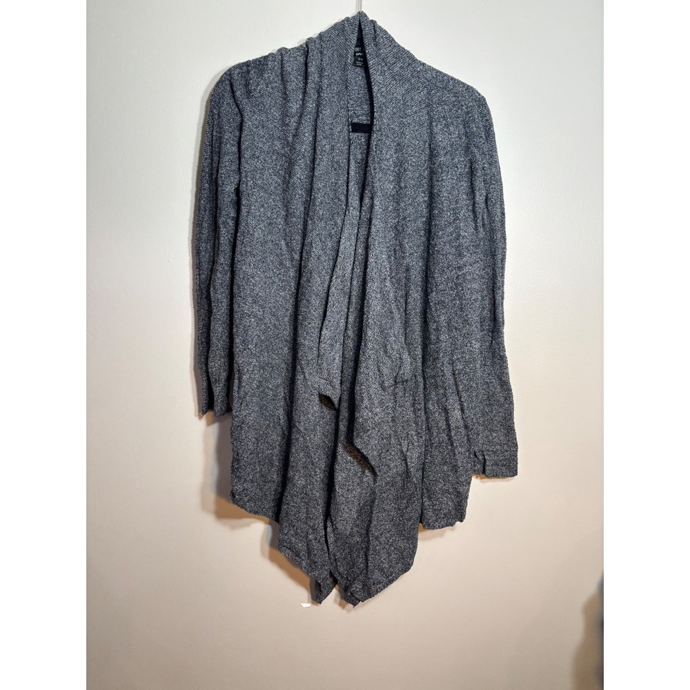 Barefoot Dreams Bamboo Chic Lite Cardigan Gray Heathered Open Front Duster S M